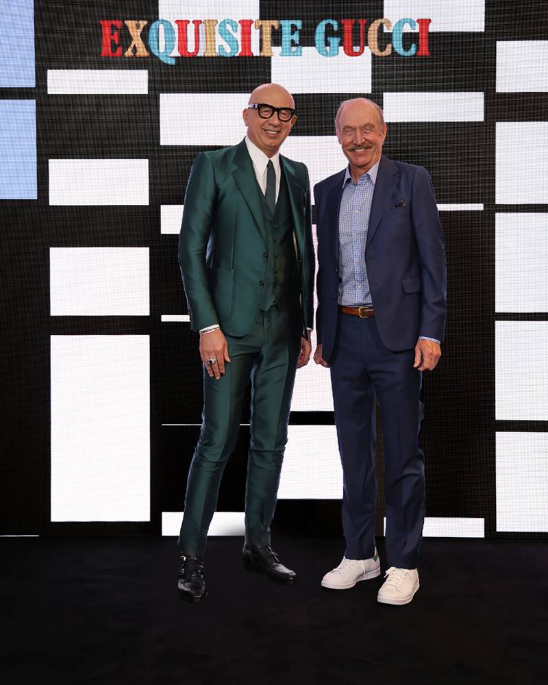 Marco Bizzari & Stan Smith au défilé Gucci automne-hiver 2022-2023. 