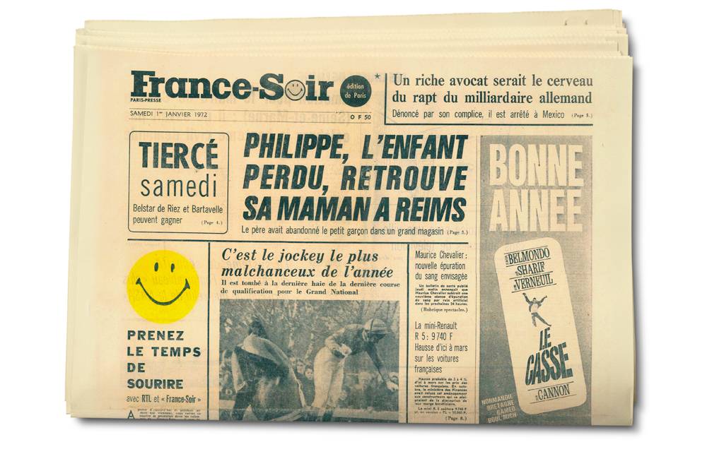 Edition 1972, "France Soir". Smiley®