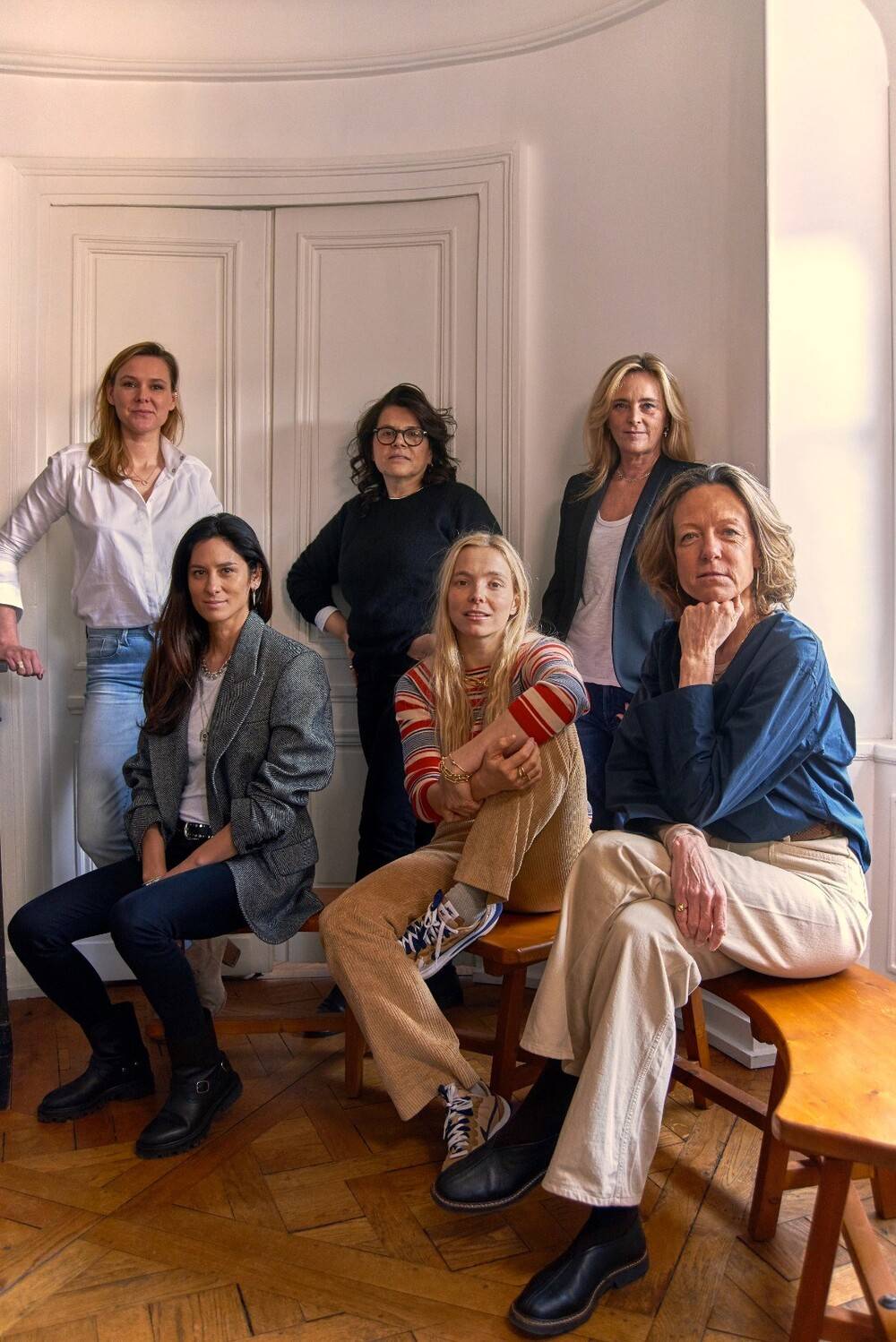 De haut en bas et de gauche à droite : Dorothée Contour, Pascale Monvoisin, Marie Poniatowski, Amélie Huynh, Charlotte Chesnais et Stéphanie Roger