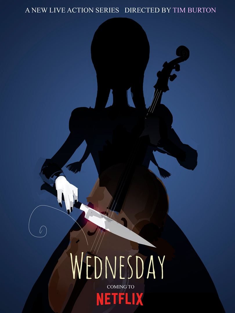 The poster of the series "Wednesday"