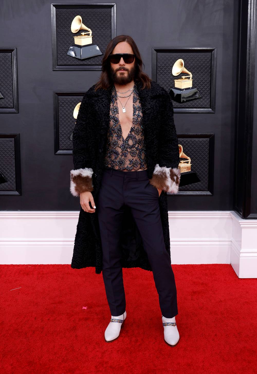 Jared Leto wearing Gucci