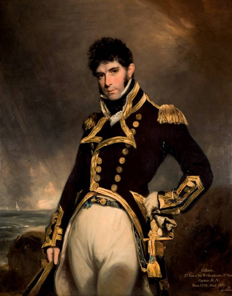 Portrait of Captain Gilbert Heathcote RN, 1779-1831 [1801- 1805] de William Owen. Huile sur toile. 
Photo : Birmingham Museums Trust, licensed under CC0