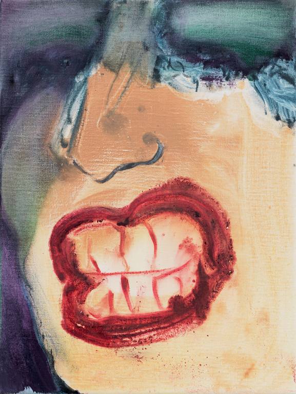Marlene Dumas, “Teeth” (2018).Private collection, Madrid. Photo by Kerry McFate, New York. © Marlene Dumas