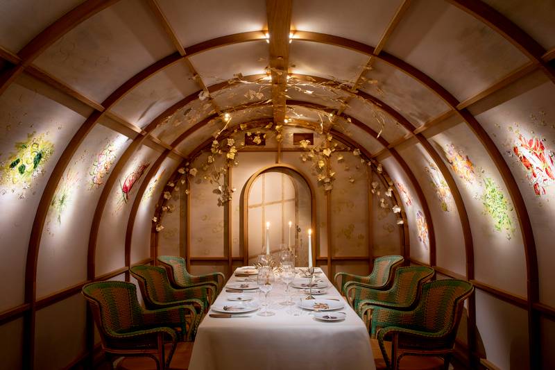Restaurant L'Arpège by Alain Passard decorated with Lesage and Goossens.  © Julie Ansio
