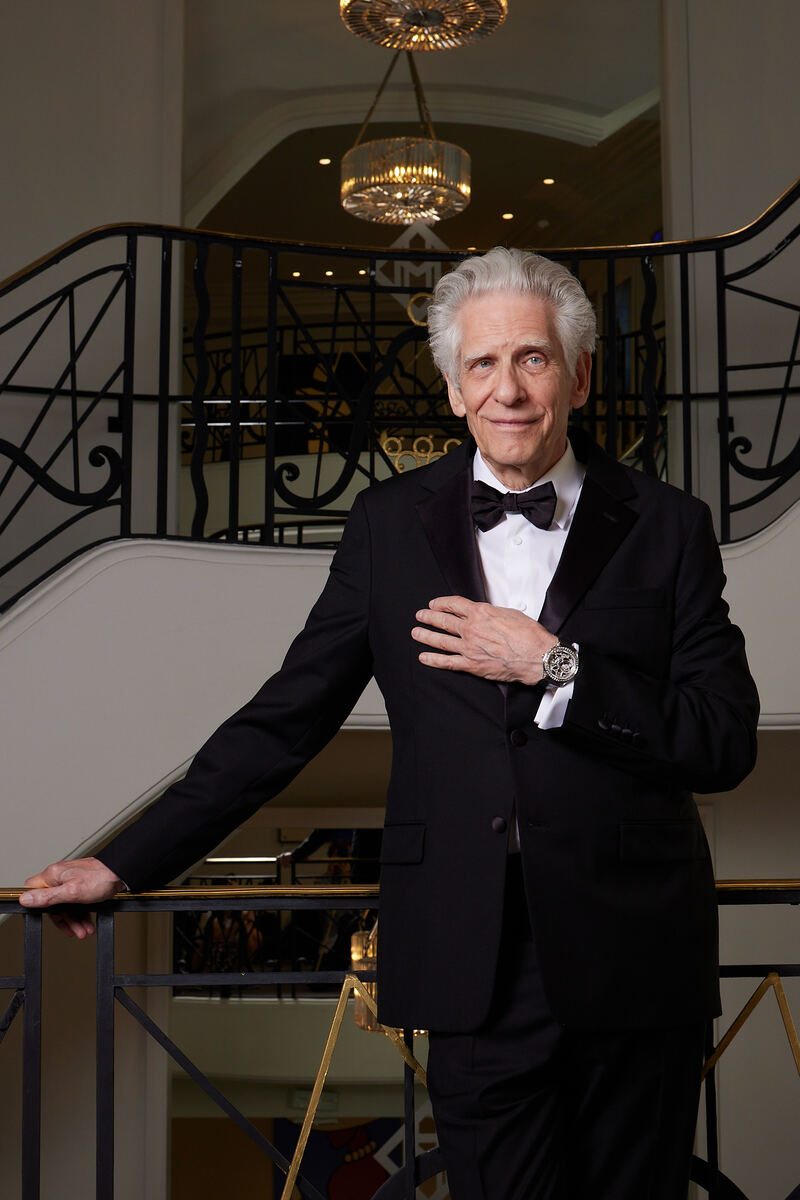 David Cronenberg avec une montre Piaget