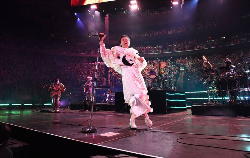 Harry Styles en Gucci au concert Harryween Fancy Dress Party at Madison Square Garden en 2021