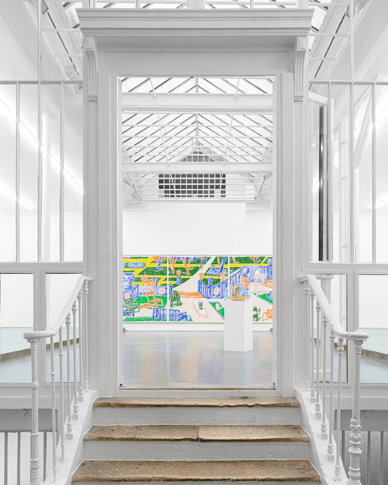 Vue de l'exposition “Jardins” d'Alexandre-Benjamin Navet à la galerie Derouillon (2022).
