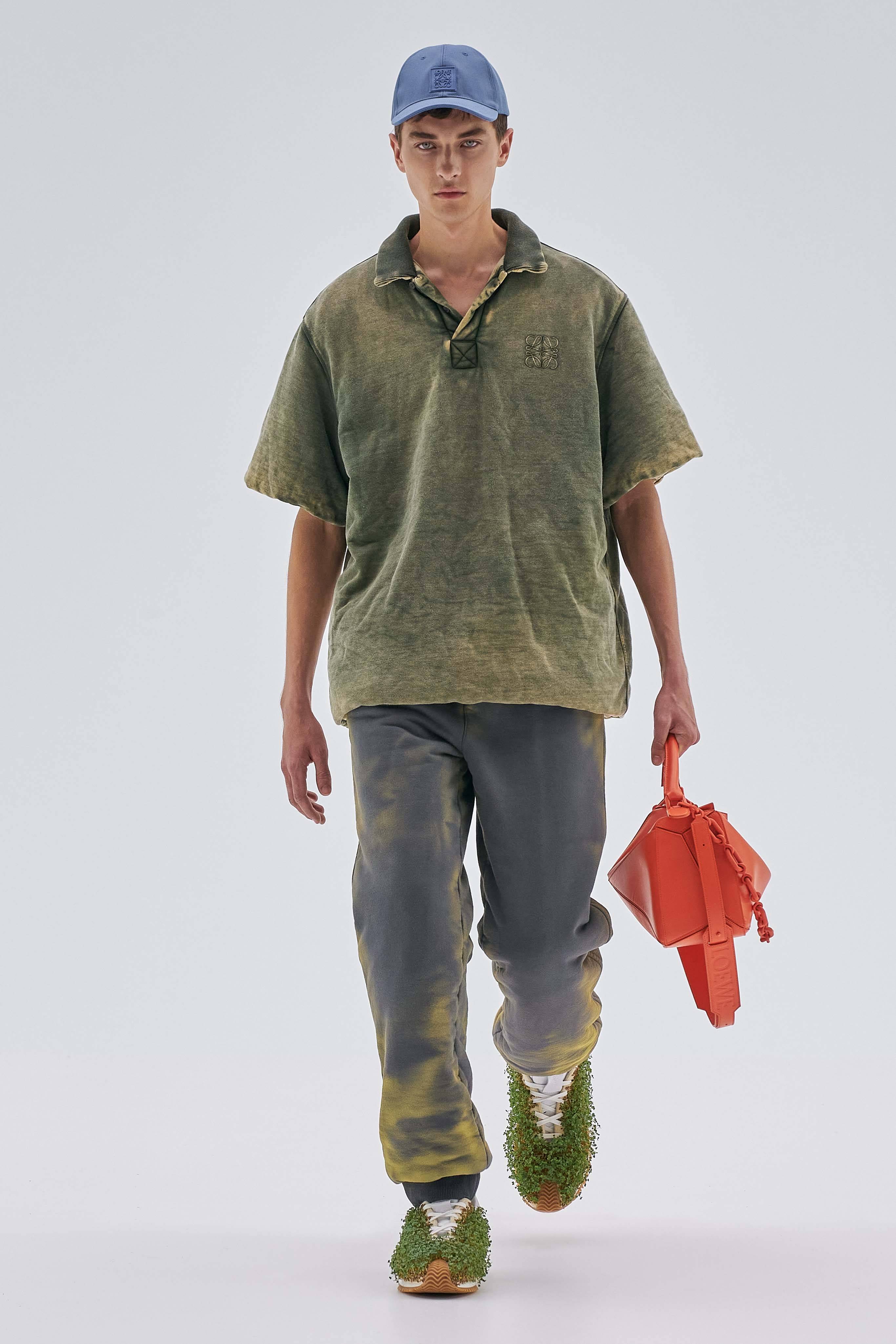 Loewe grows plants on the pieces of its Spring-Summer 2023 men’s collection 