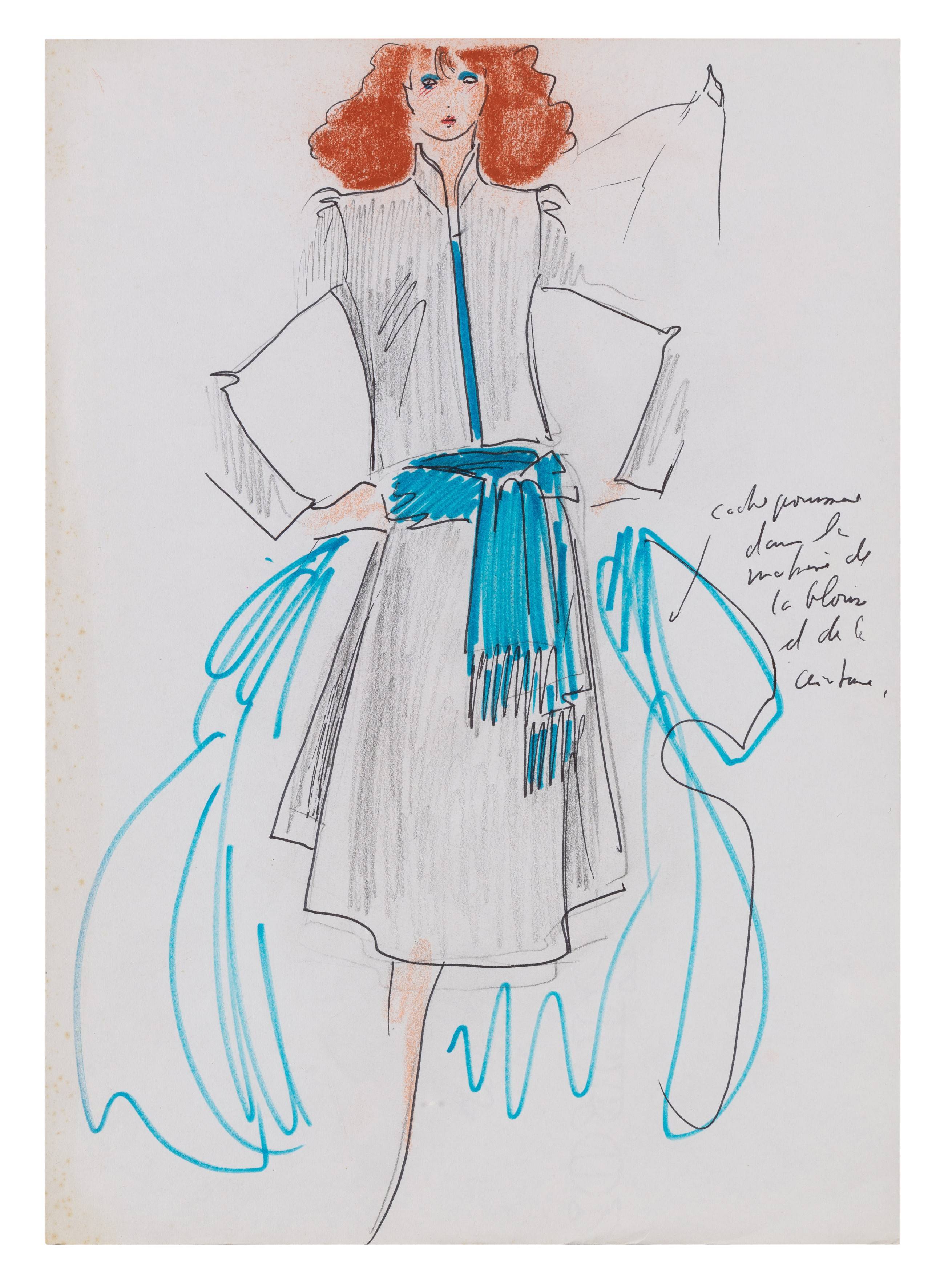 Les dessins de génie de Karl Lagerfeld prêts à enflammer les enchères chez Sotheby's