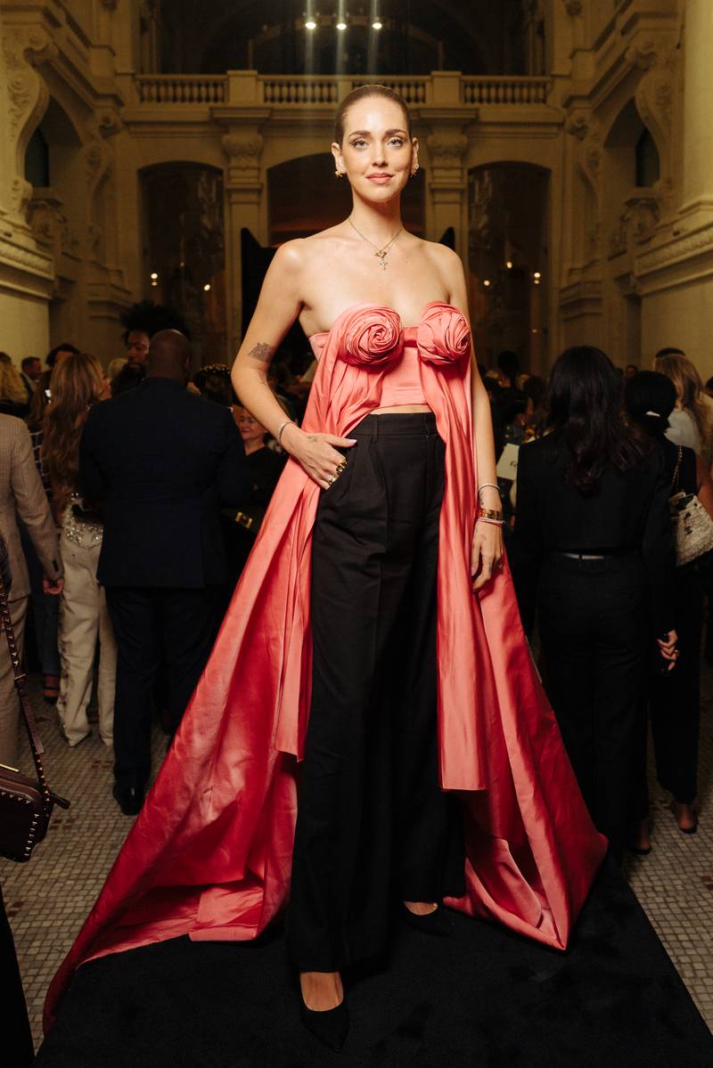 Chiara Feragni au défilé Schiaparelli haute couture automne-hiver 2022-2023