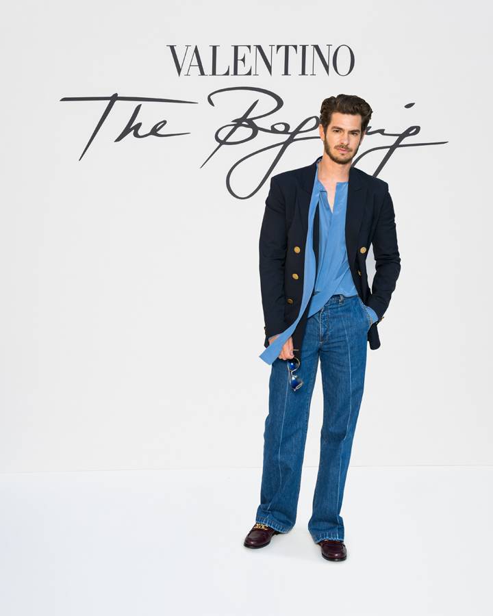 Andrew Garfield au défilé Valentino haute couture automne-hiver 2022-2023