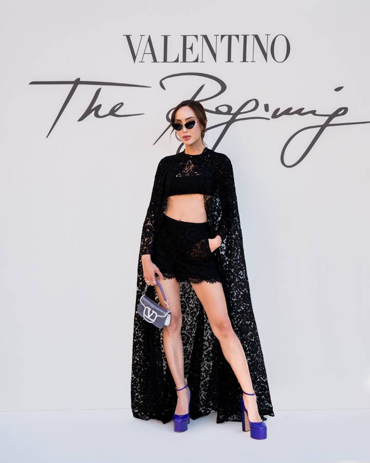 Chriselle Lim au défilé Valentino haute couture automne-hiver 2022-2023