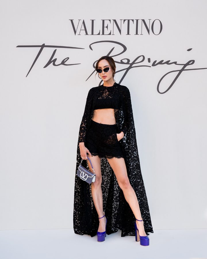 Chriselle Lim au défilé Valentino haute couture automne-hiver 2022-2023