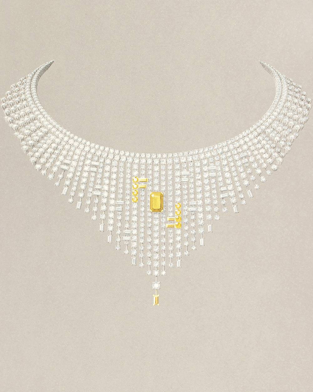 “Flavus” necklace from the “Fendi Flavus” collection, FENDI 