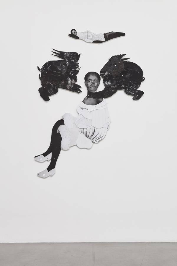 Frida Orupabo, “Sans titre”, collage avec attaches parisiennes monté sur aluminium (2021). Avec l’aimable autorisation de l’artiste / Galerie Nordenhake.