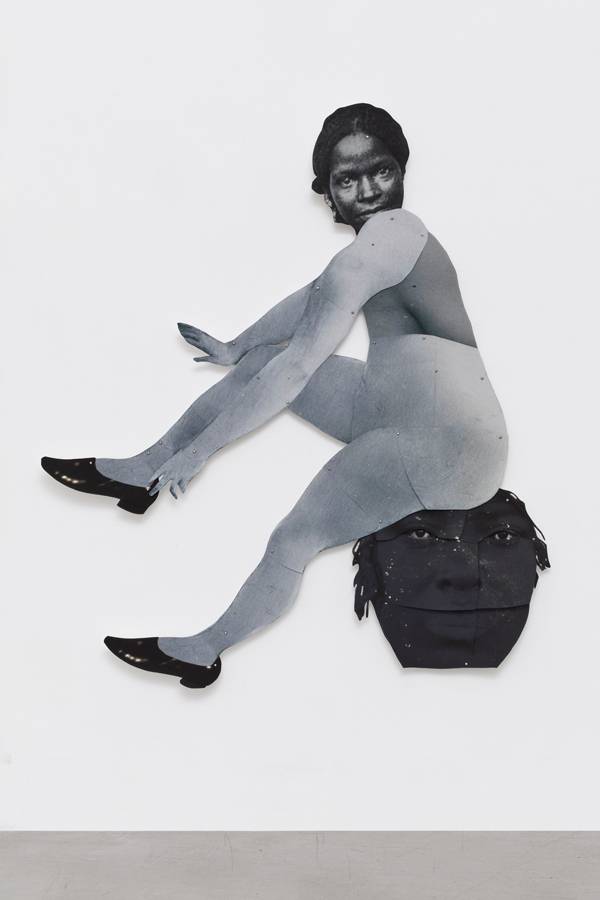 Frida Orupabo, “Un peu d’aide”, collage avec attaches parisiennes monté sur aluminium (2021). Avec l’aimable autorisation de l’artiste / Galerie Nordenhake.