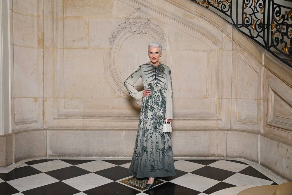 Maye Musk au défilé Dior haute couture automne-hiver 2022-2023