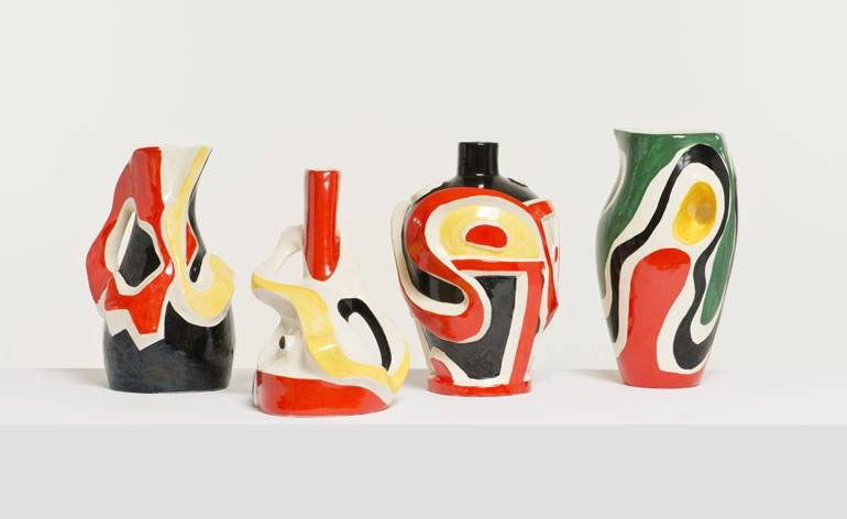Roland Brice and Fernand Léger's ceramic vases from Raf Simons' collection
