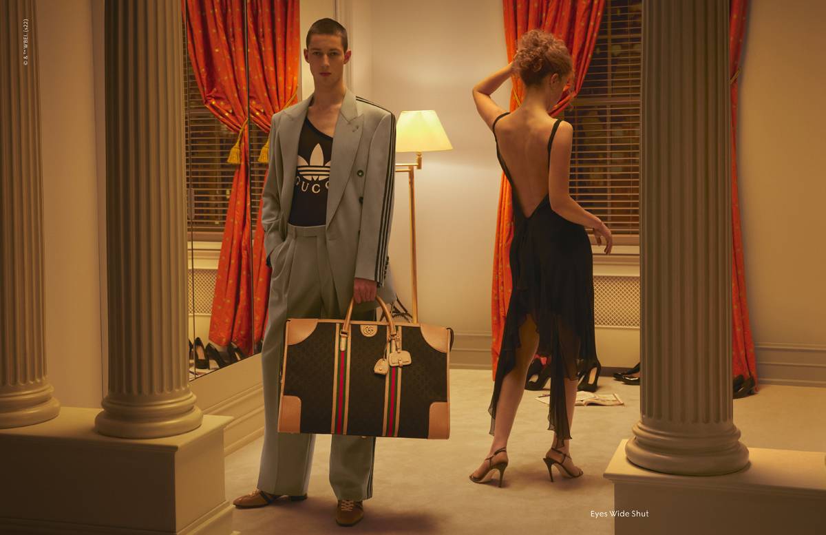 Adidas x Gucci costumes and bag by Alessandro Michele in Stanley Kubrick's "Shining”