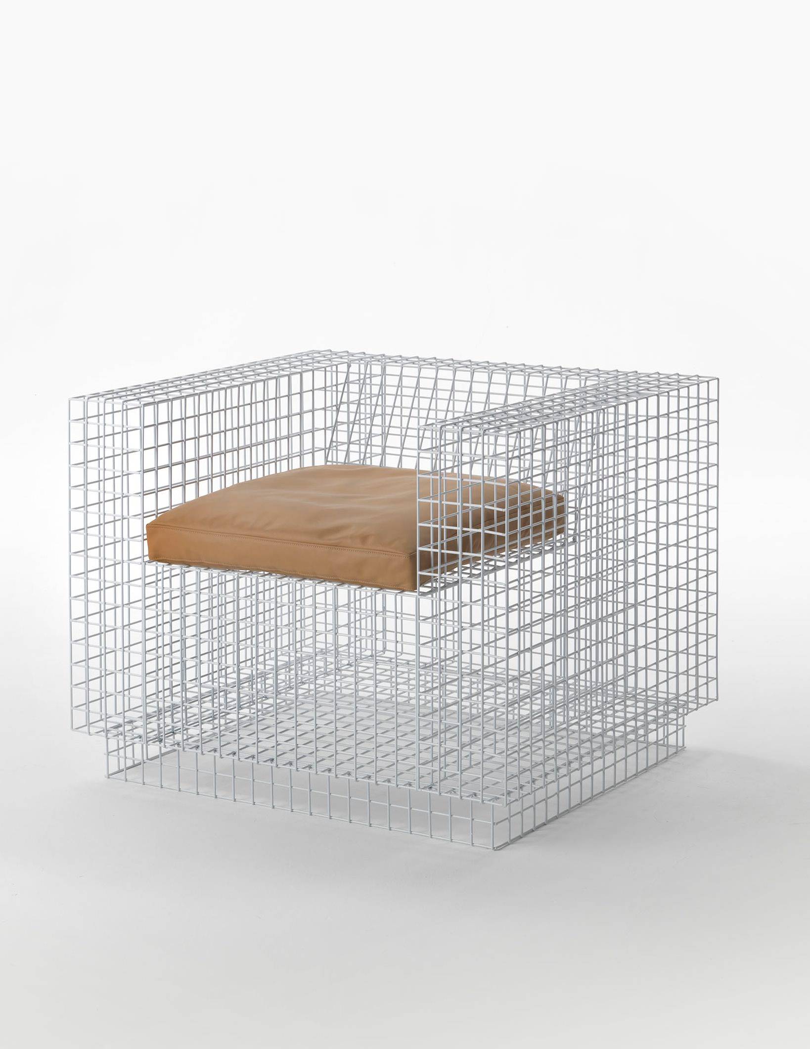 Wire mesh chair from Virgil Abloh's first design collection
