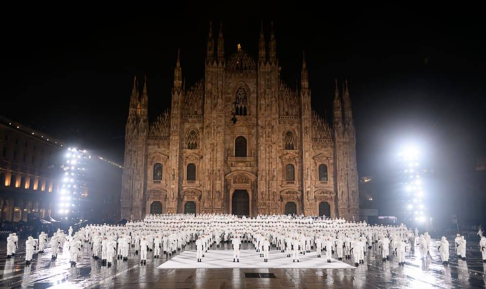 L'évènement Moncler sur la place du Duomo à Milan 