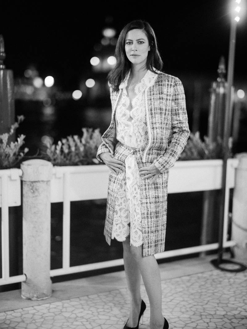 L'actrice Anna Mouglalis au dîner Chanel à la Mostra de Venise 2022