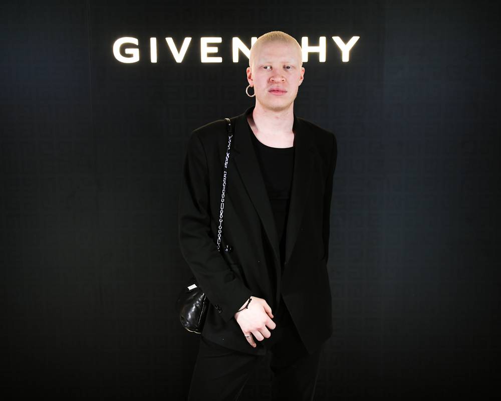 Model Shaun Ross at the Givenchy party.