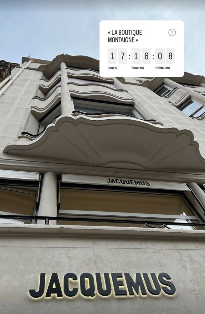 Le pop-up Jacquemus avenue Montaigne. Source : Instagram @jacquemus