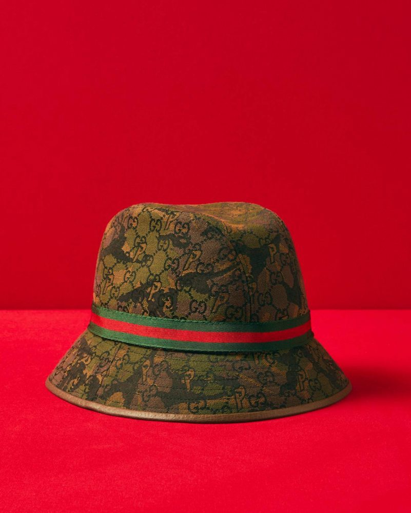The camouflage fedora from the Palace x Gucci collection
