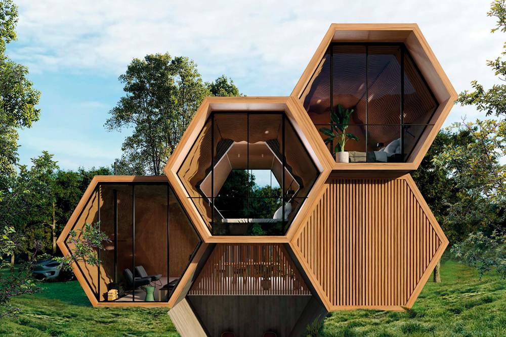 Maison durable en forme de ruche dans la forêt tropicale par Esteban A. au Costa Rica ©Airbnb