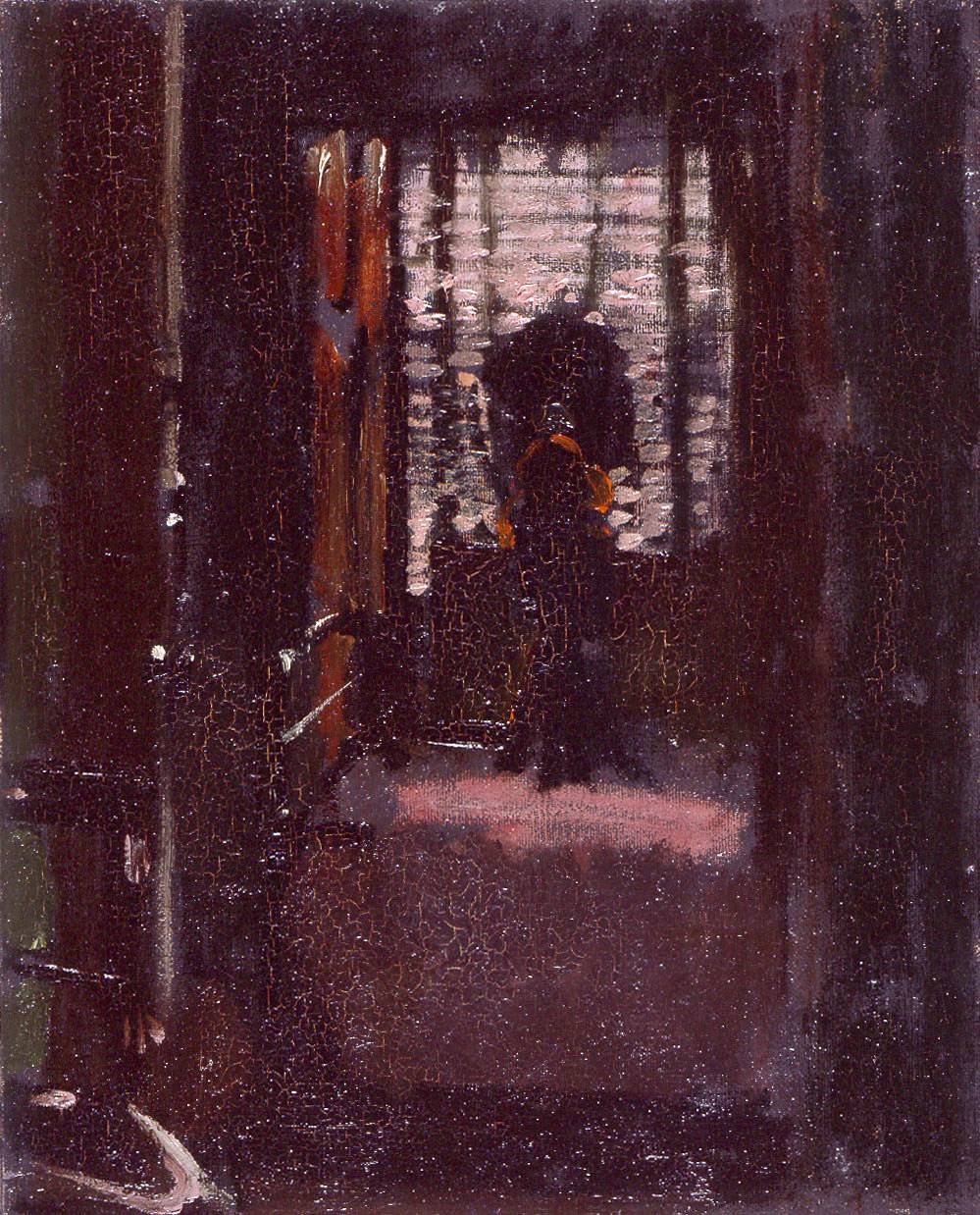 Walter Sickert, "La chambre de Jack l'Éventreur" (vers 1907), huile sur toile, Manchester City Art Galleries.