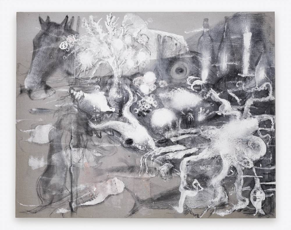 Miquel Barceló, “Taula goliàrdica” (2021). Mixed media on canvas. 235 x 295 x 3,5 cm.  Photo: David Bonet