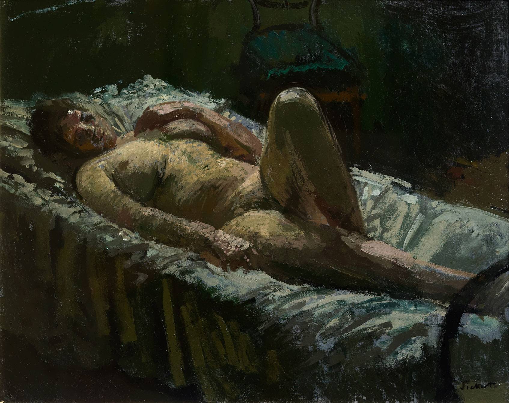 Walter Richard Sickert, "The Iron Bedstead" (vers 1906), huile sur toile, Collection particulière – Courtesy Hazlitt Holland-Hibbert. © Hazlitt Holland-Hibbert