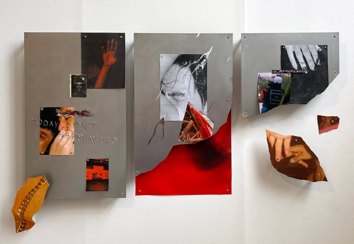 Vue des œuvres de Prune Phi au 66e Salon de Montrouge, 2022.