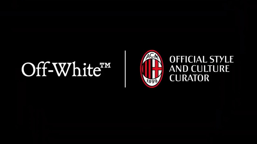 Le label Off-White collabore avec le club de football du Milan AC
