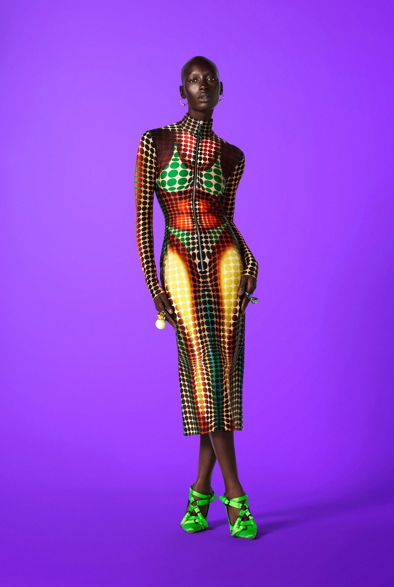 The Vasarely dress of the Cyber collection by Jean Paul Gaultier.