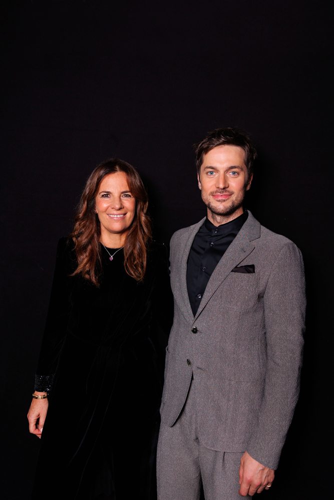 Roberta Armani et l'acteur Lucas Bravo au dîner de lancement de la montre Giorgio Armani 11