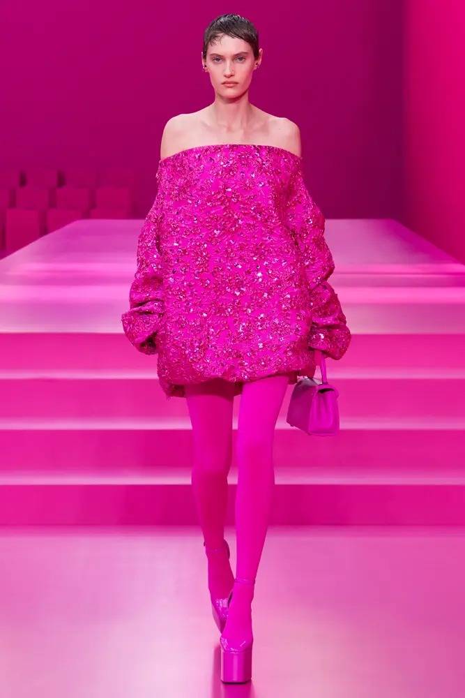 Mini-robe Pink PP brodée de sequins, Valentino