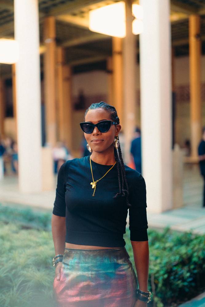 Lady Ashley Shaw Scott Adjaye au défilé Chanel Métiers d'art 2022-2023 à Dakar