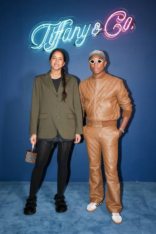 Helen Lasichanh et Pharrell Williams à la soirée d'inauguration du pop up Tiffany & Co à Miami Art Basel.