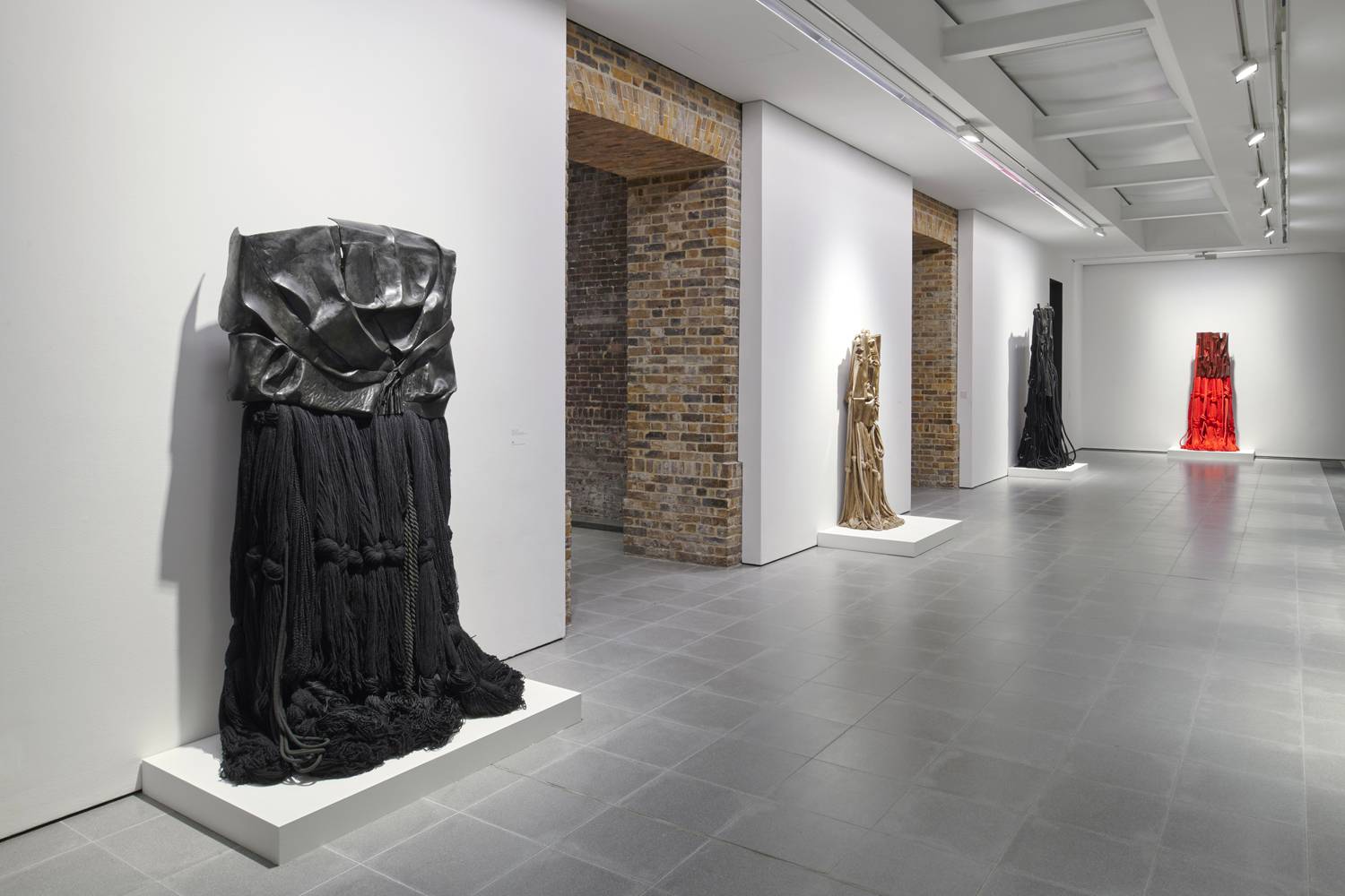Installation view of Barbara Chase-Riboud’s exhibition ‘Infinite Folds’ at Serpentine North, London, 2022. Photograph by Jo Underhill. Courtesy of the artist and Serpentine.