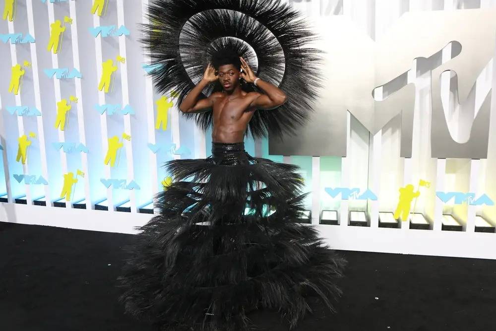 Lil Nas X in Harris Reed at the MTV Music Awards 2022