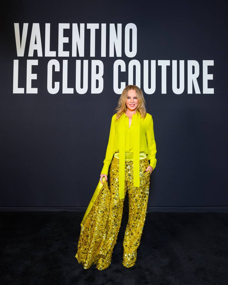 Kylie Minogue au défilé Valentino haute couture printemps-été 2023
