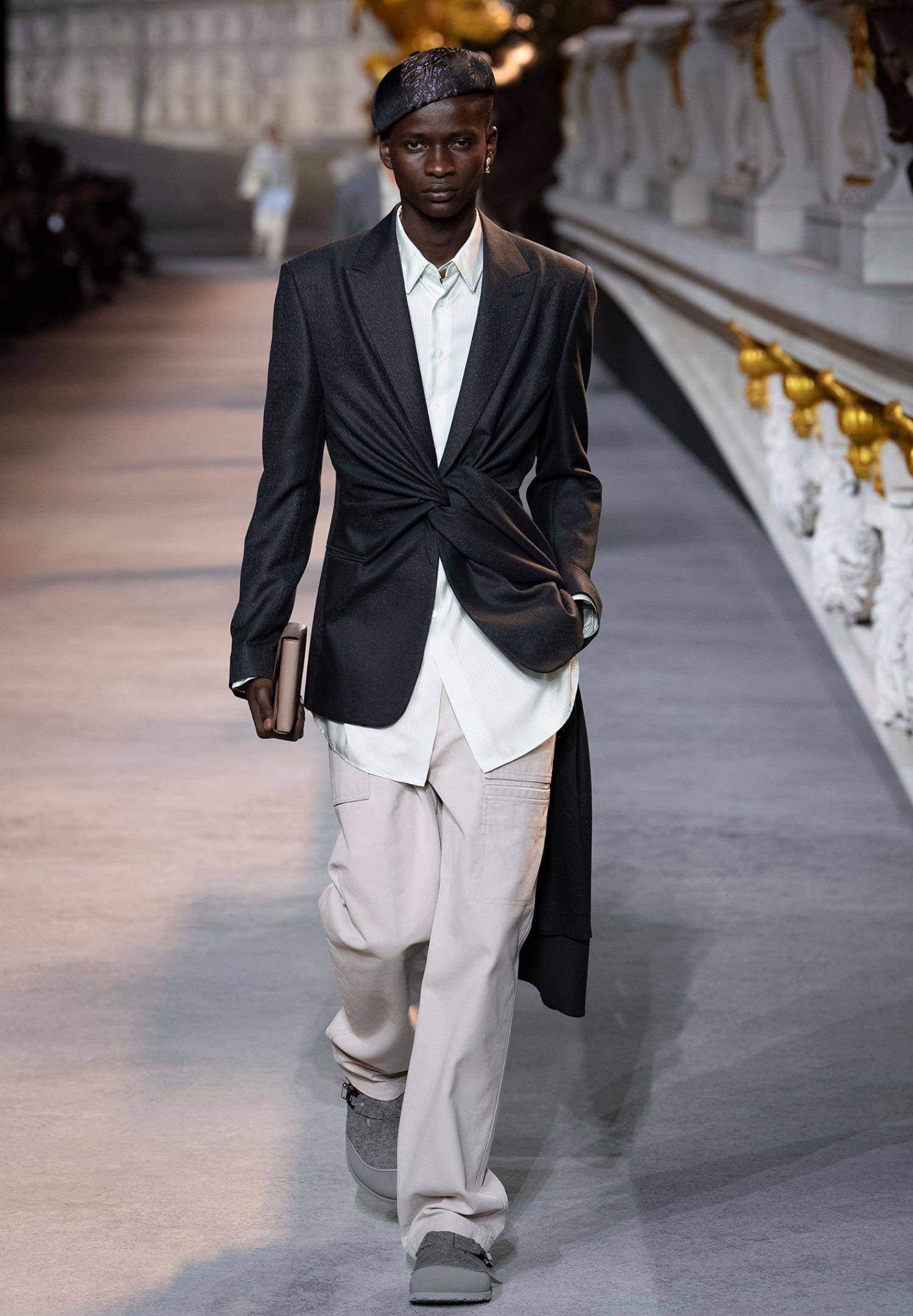 Hat by Stephen Jones for the Dior men's Fall-Winter 2022 show