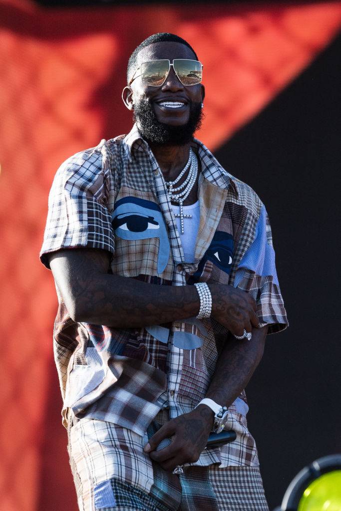 Gucci Mane in KidSuper at the festival Rolling Loud, 2022. Photo by Jason Koerner/Getty Images