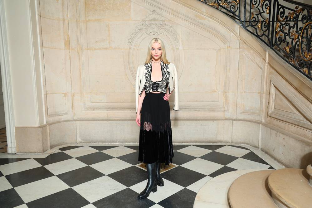 Anya Taylor-Joy at the Dior haute couture Spring-Summer 2023 show