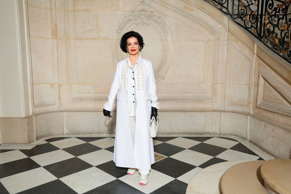Bianca Jagger at the Dior haute couture Spring-Summer 2023 show