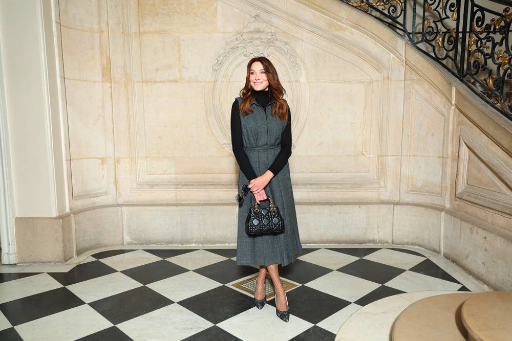 Carla Bruni at the Dior haute couture Spring-Summer 2023 show