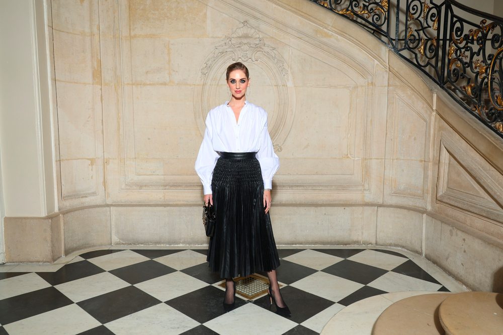 Chiara Ferragni at the Dior haute couture Spring-Summer 2023 show