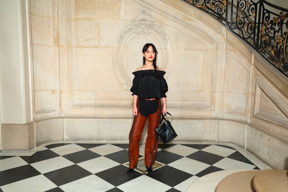 Lucie Zhang at the Dior haute couture Spring-Summer 2023 show